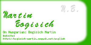 martin bogisich business card